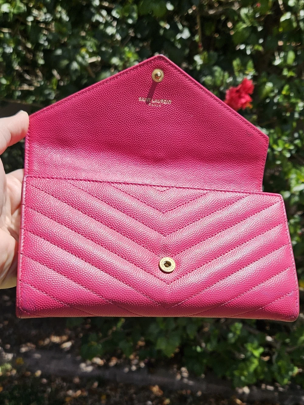 Yves Saint Laurent Cassandre Matelassé Large Flap Wallet